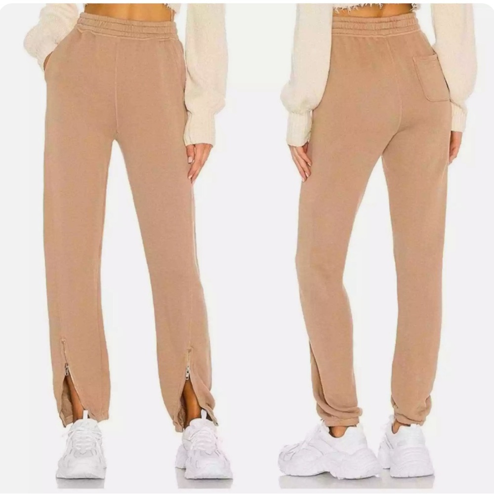 N:Philanthropy camel/tan joggers with zippers size large NWT